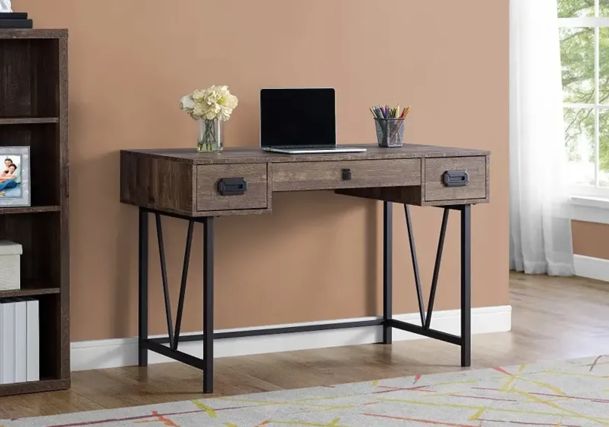 Brown Reclaimed 48 Inch Wood Computer Desk