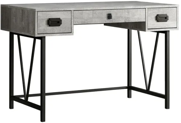 Gray Reclaimed Wood Computer Desk