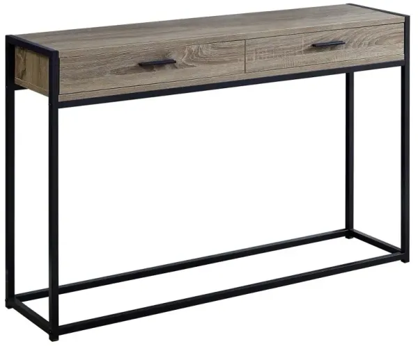 Beige and Black Metal Sofa Table