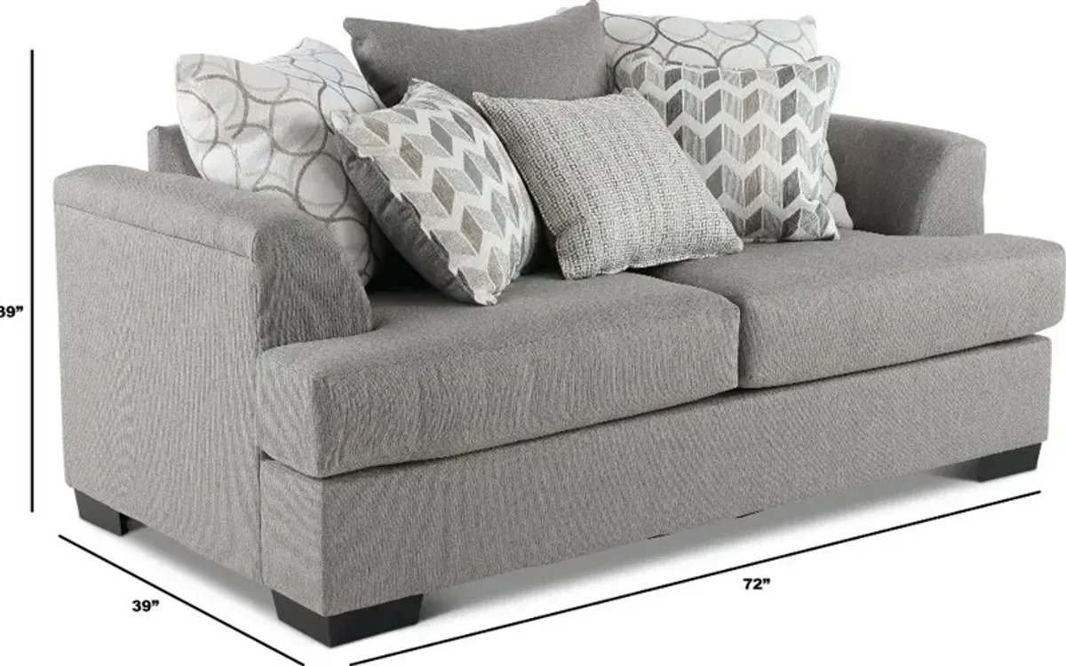 Passport Gray Loveseat