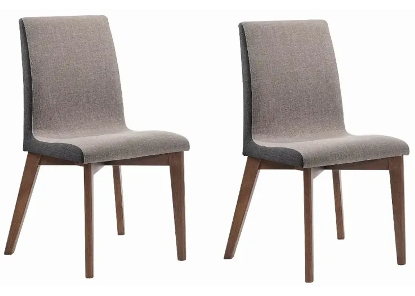 Contemporary Gray and Walnut Dining Room Chair (Set of 2) - Baylor