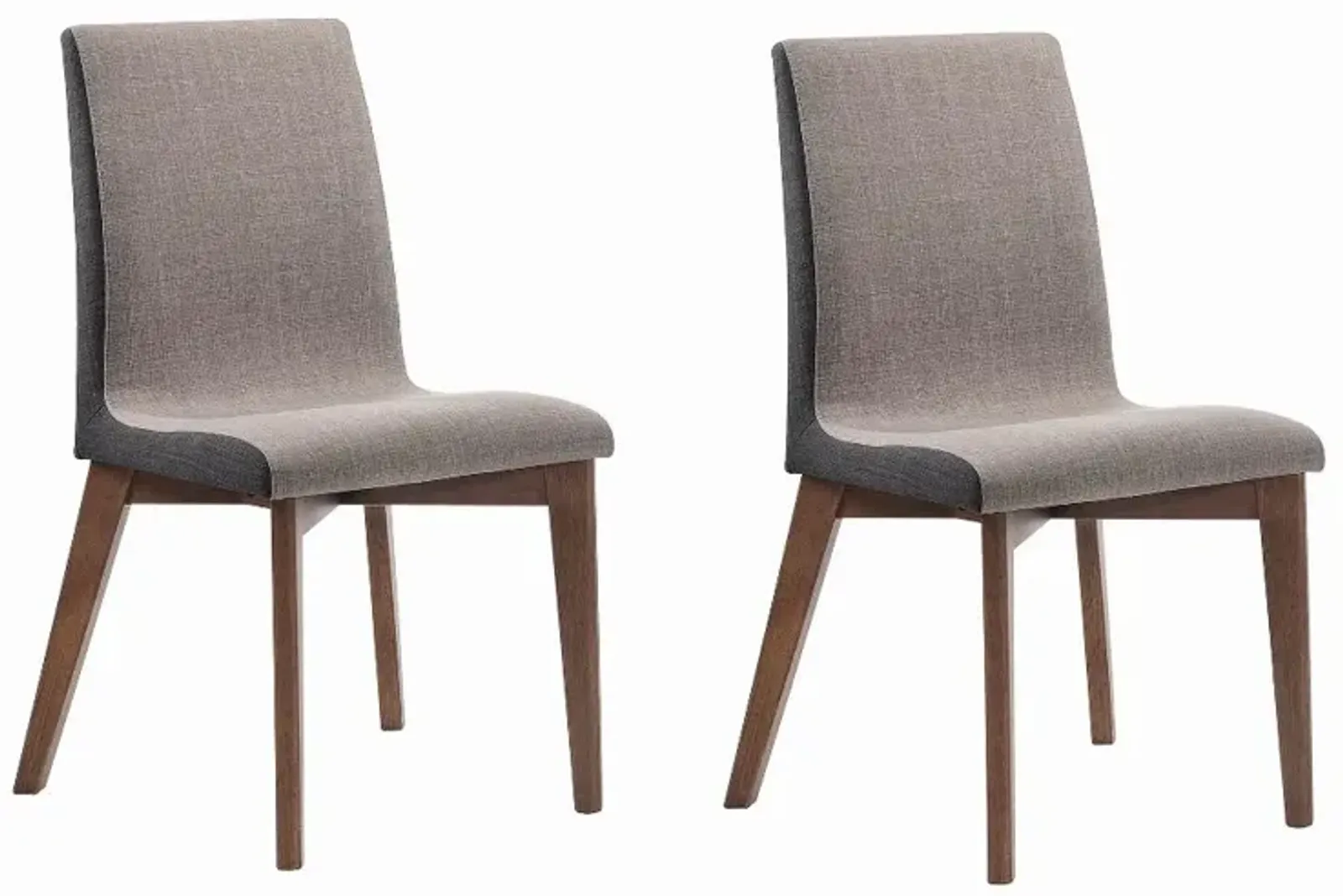 Contemporary Gray and Walnut Dining Room Chair (Set of 2) - Baylor