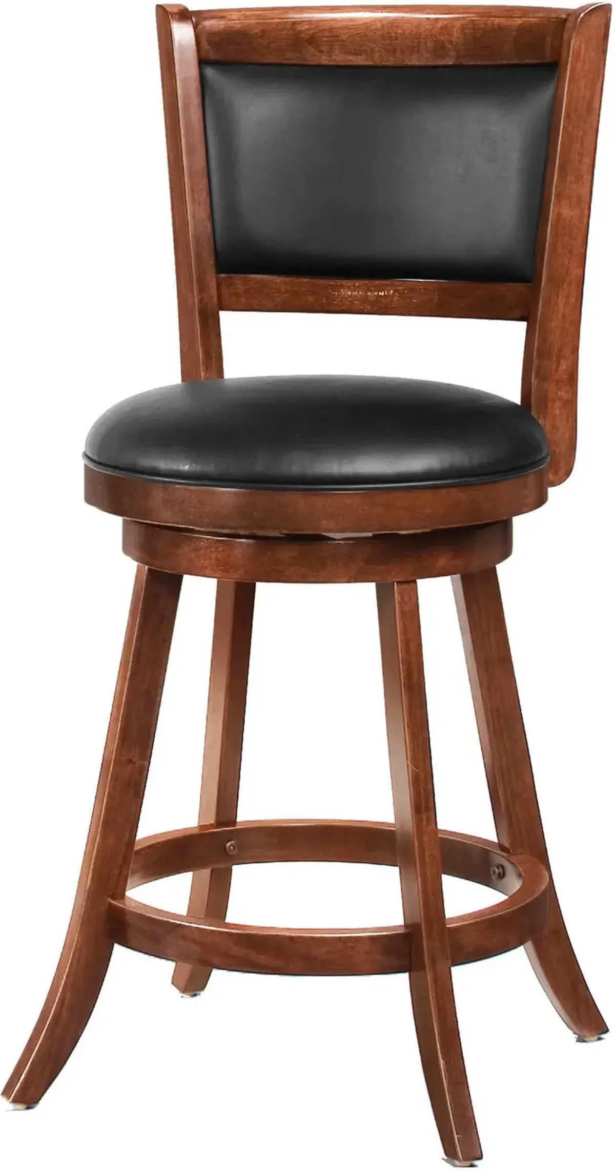 Antonie Brown and Black Swivel Counter Height Stool, Set of 2