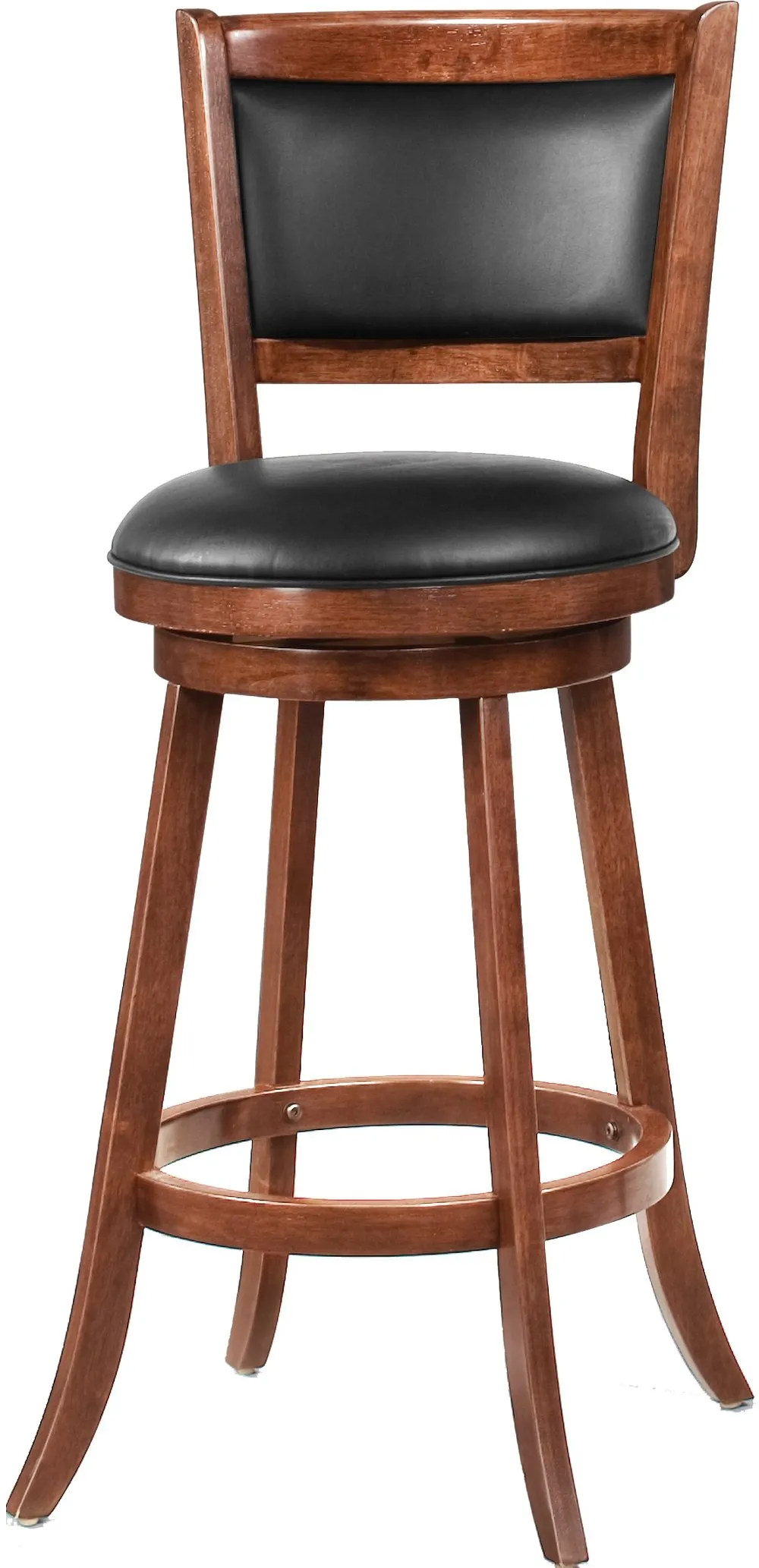 Antoine Brown and Black Swivel Bar Stool, Set of 2