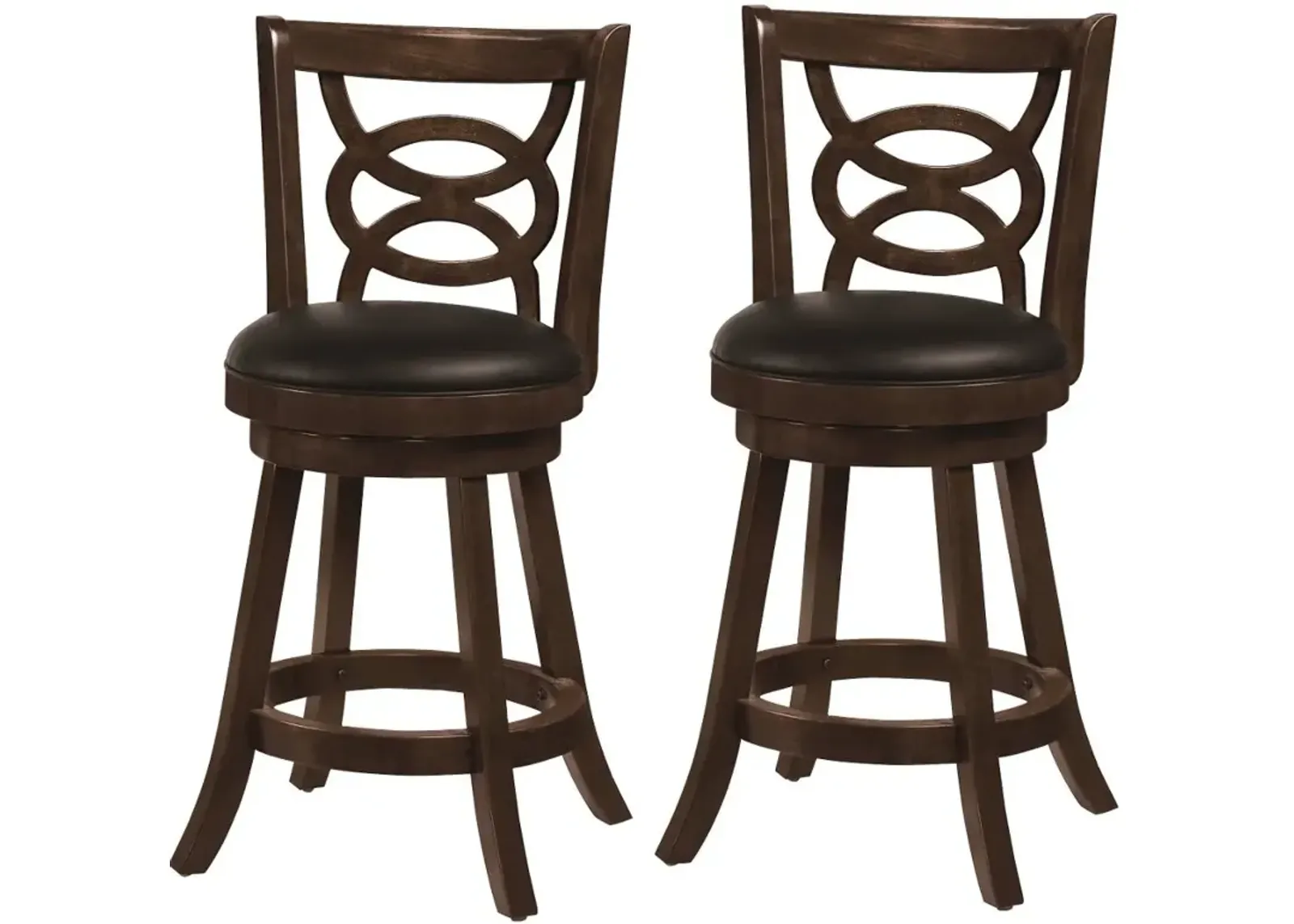 Archibald Brown Swivel Counter Height Stool, Set of 2