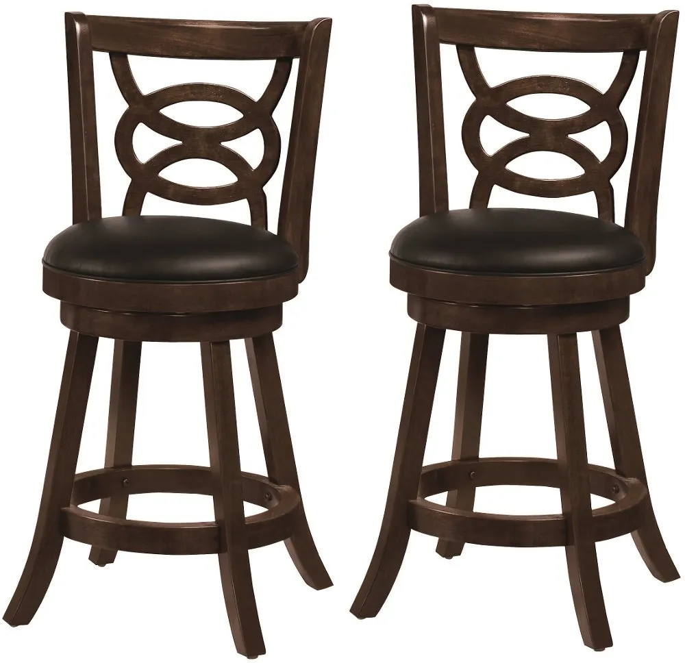 Archibald Brown Swivel Counter Height Stool, Set of 2