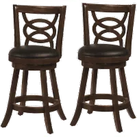 Archibald Brown Swivel Counter Height Stool, Set of 2