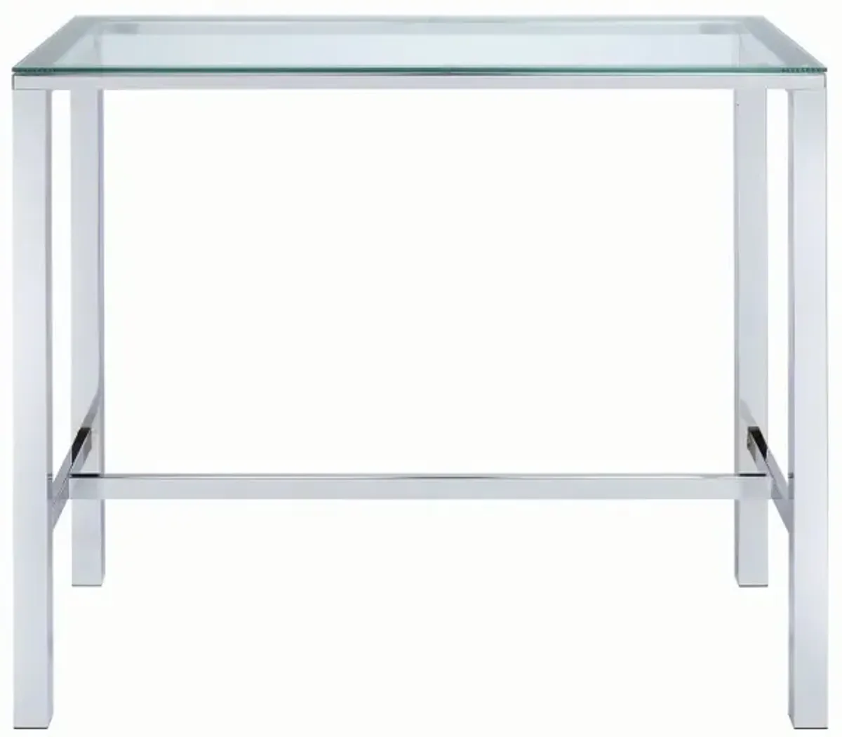 Amari Chrome Contemporary Bar Table