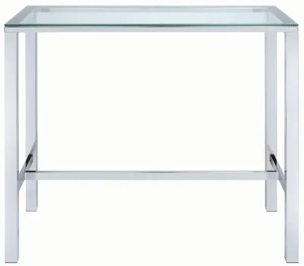 Amari Chrome Contemporary Bar Table