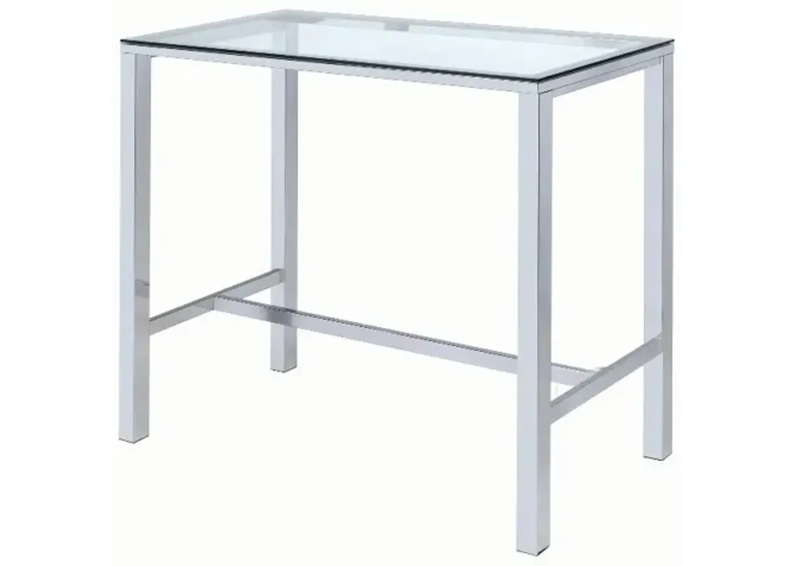 Amari Chrome Contemporary Bar Table