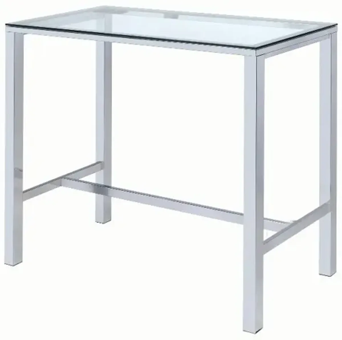 Amari Chrome Contemporary Bar Table