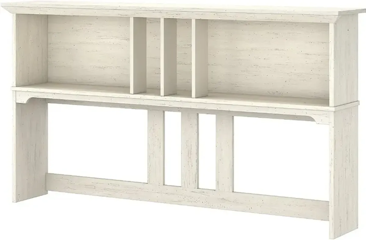 Salinas 60 Inch Antique White Hutch - Bush Furniture