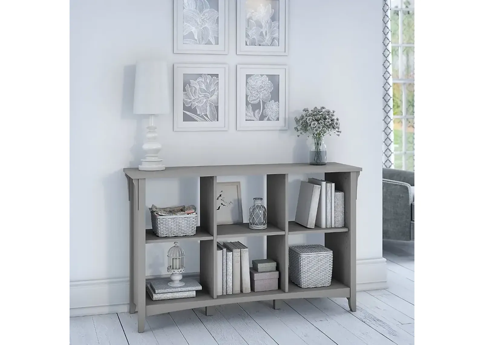 Salinas Cape Cod Gray 6 Cube Organizer - Bush Furniture