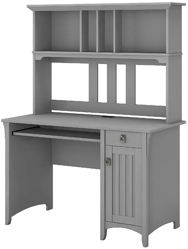Cape Cod Gray Computer Desk with Hutch