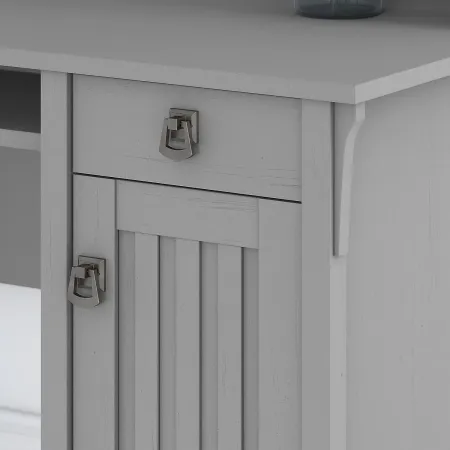 Salinas Cape Cod Gray L Shaped Desk with Storage - Bush Furniture