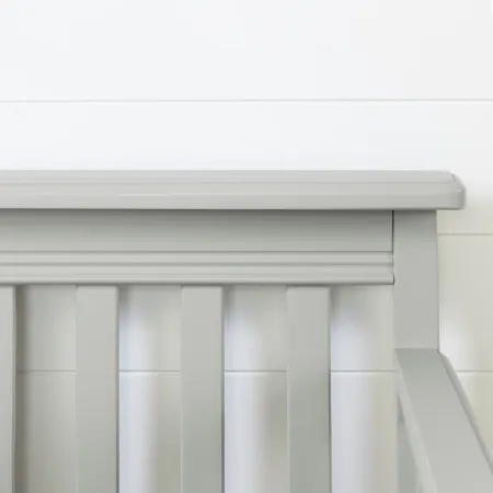 Cotton Candy Gray Crib with Toddler Rail - South Shore