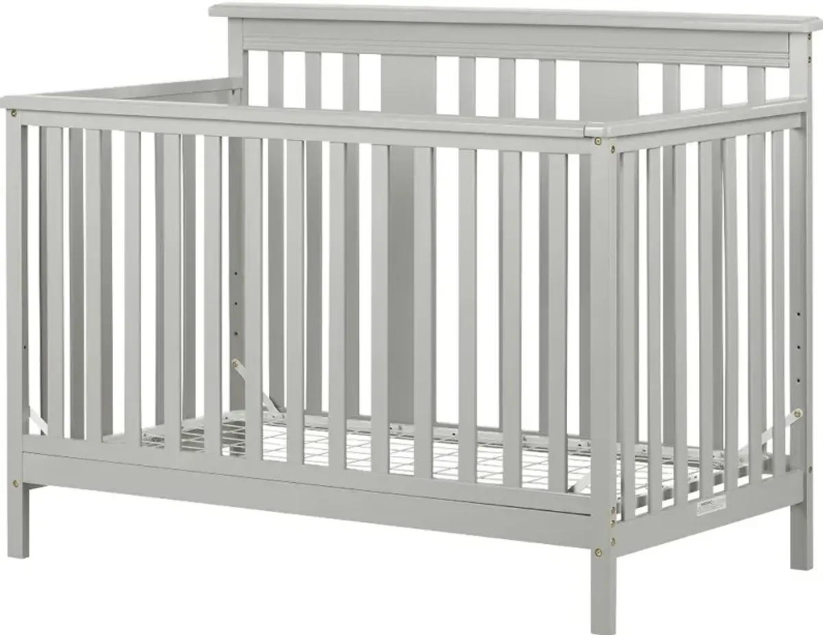 Cotton Candy Gray Crib with Toddler Rail - South Shore