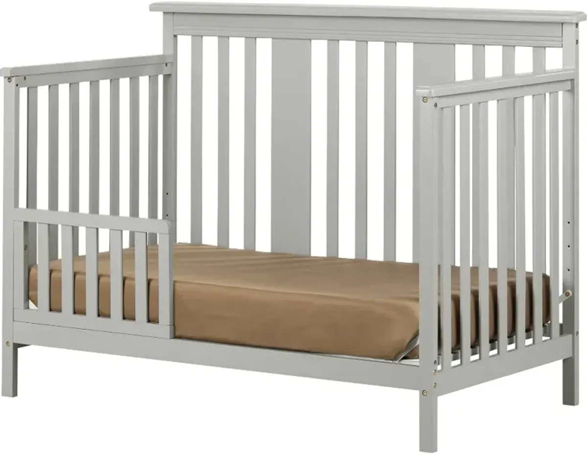 Cotton Candy Gray Crib with Toddler Rail - South Shore