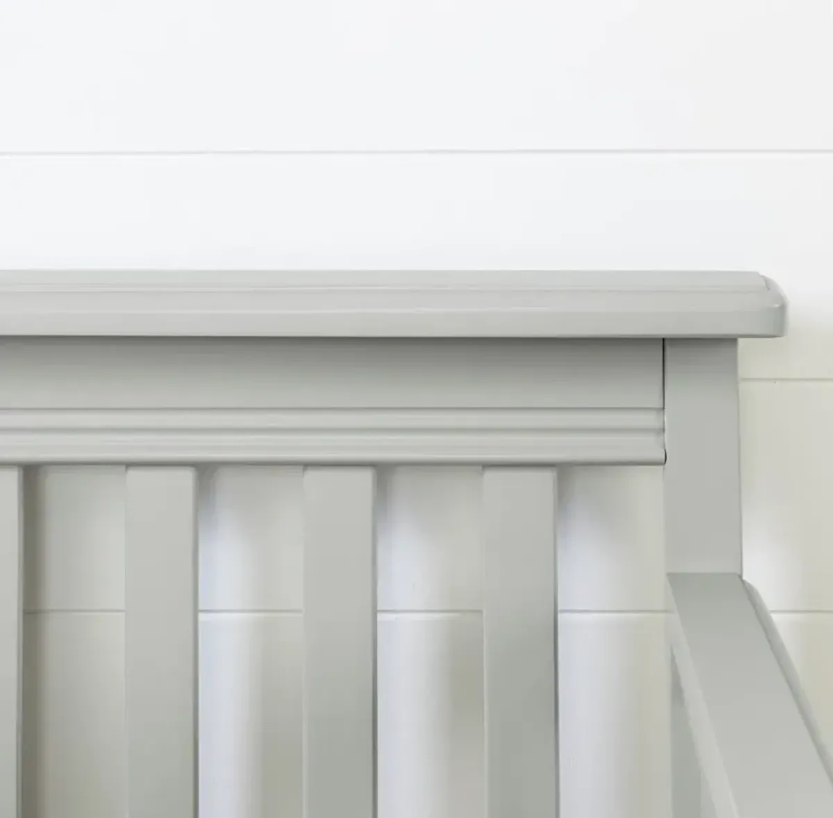 Cotton Candy Gray Crib with Toddler Rail - South Shore