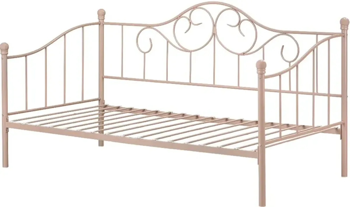 Lily Rose Classic Pink Metal Daybed - South Shore