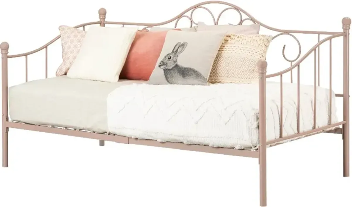 Lily Rose Classic Pink Metal Daybed - South Shore