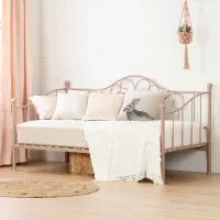 Lily Rose Classic Pink Metal Daybed - South Shore