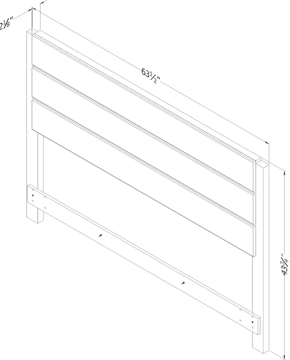 Modern Farmhouse Weathered Oak Full Headboard - South Shore