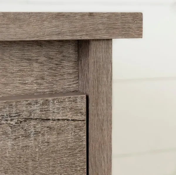 Tassio Farmhouse Weathered Oak Chest of Drawers - South Shore