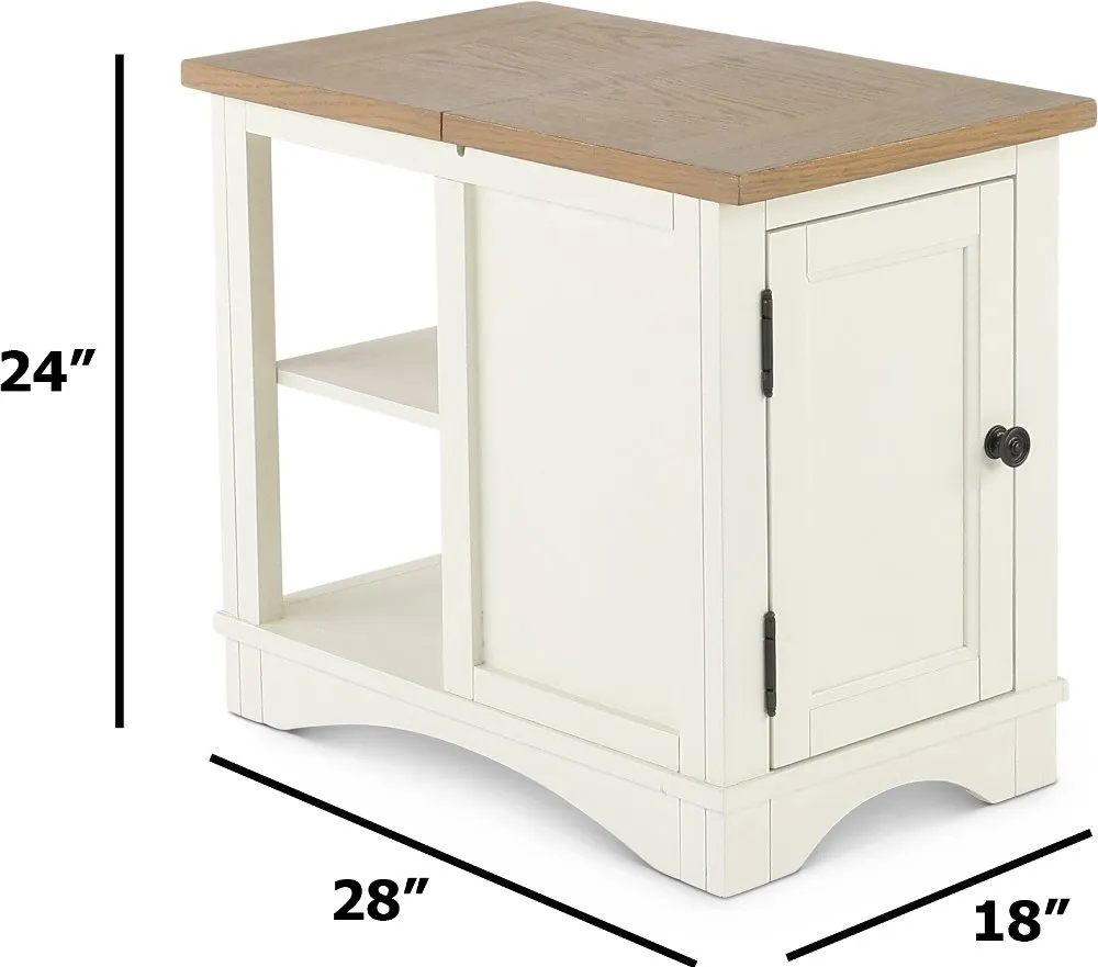 Amy Cotton White Side Table