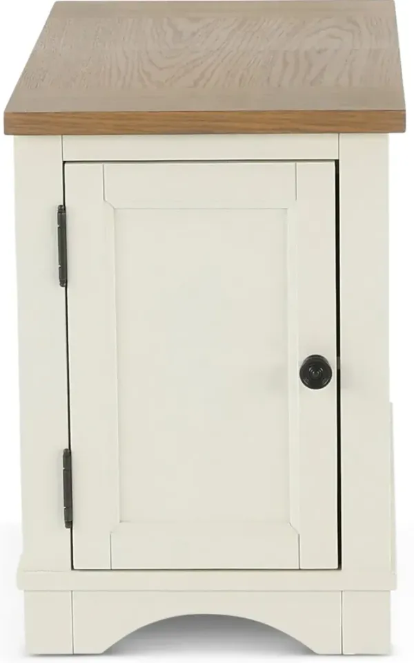 Amy Cotton White Side Table