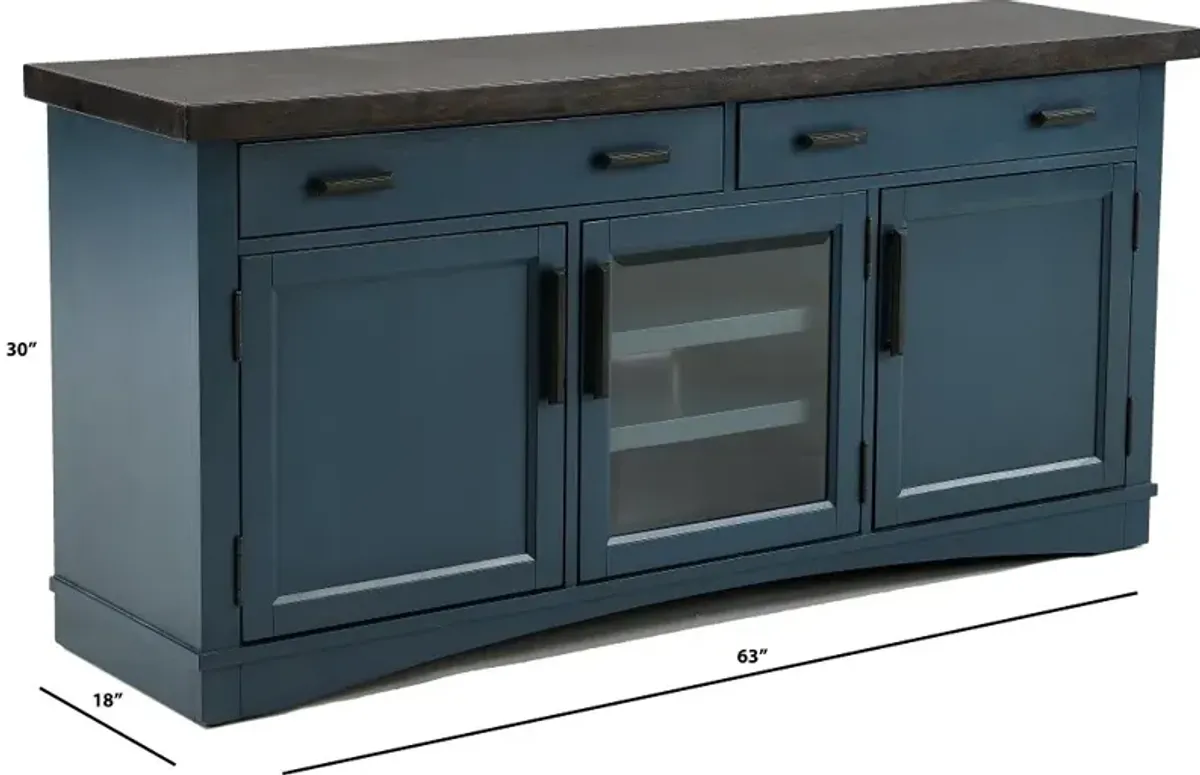Amy Denim Blue 63" TV Stand