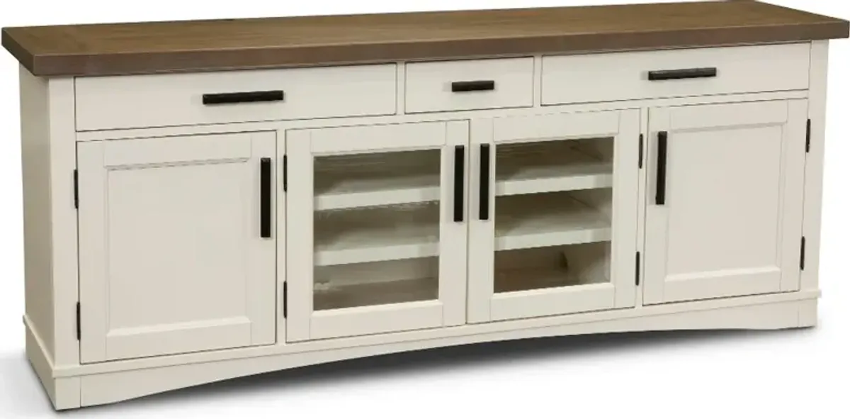 Amy Cotton White 76" TV Stand