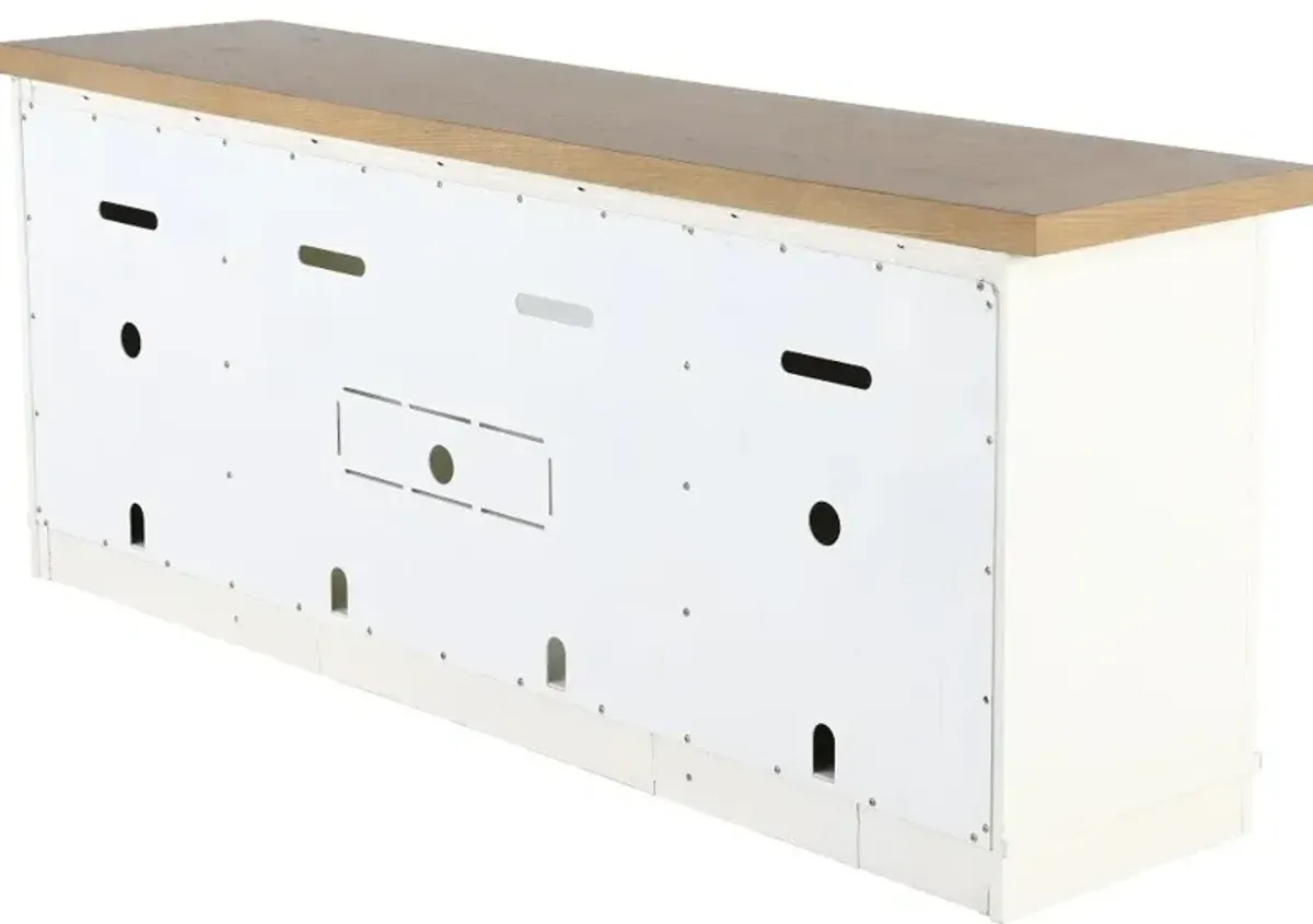 Amy Cotton White 76" TV Stand