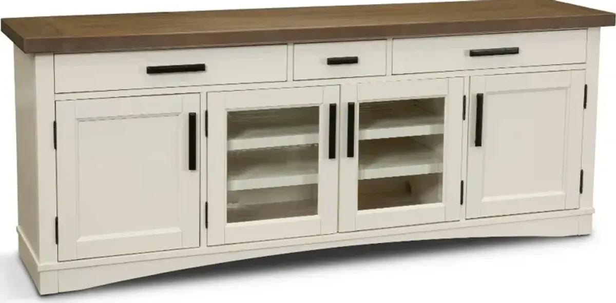 Amy Cotton White 76" TV Stand