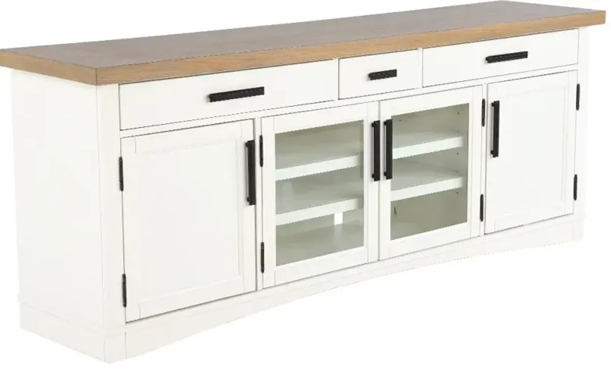 Amy Cotton White 76" TV Stand