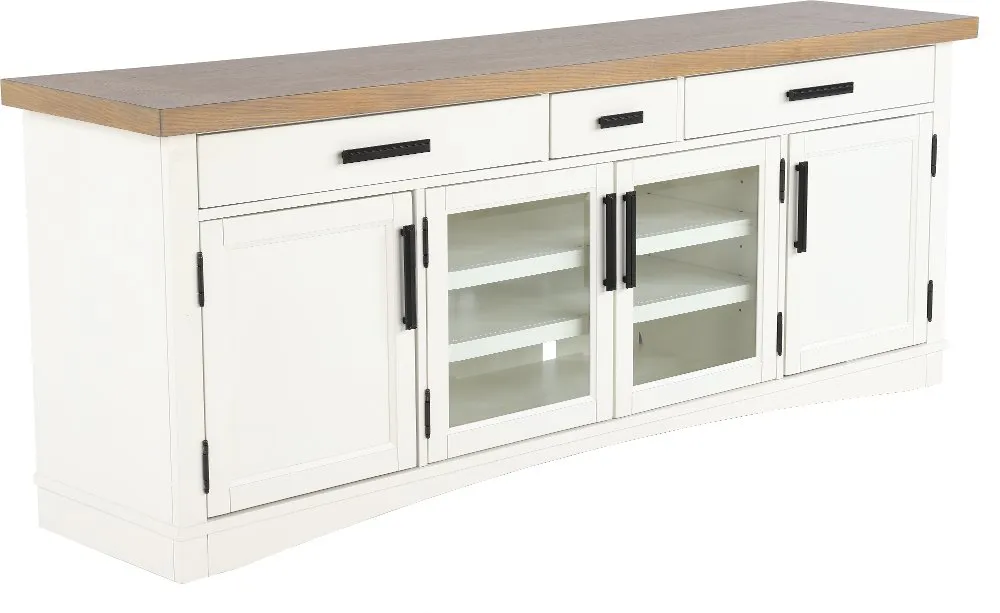 Amy Cotton White 76" TV Stand