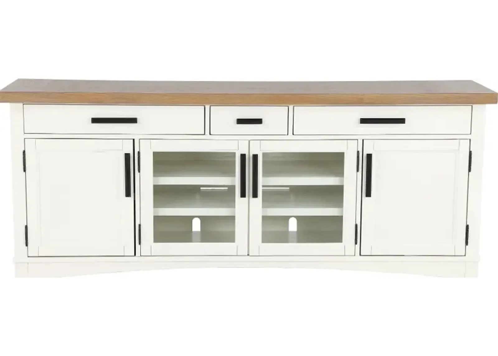 Amy Cotton White 76" TV Stand