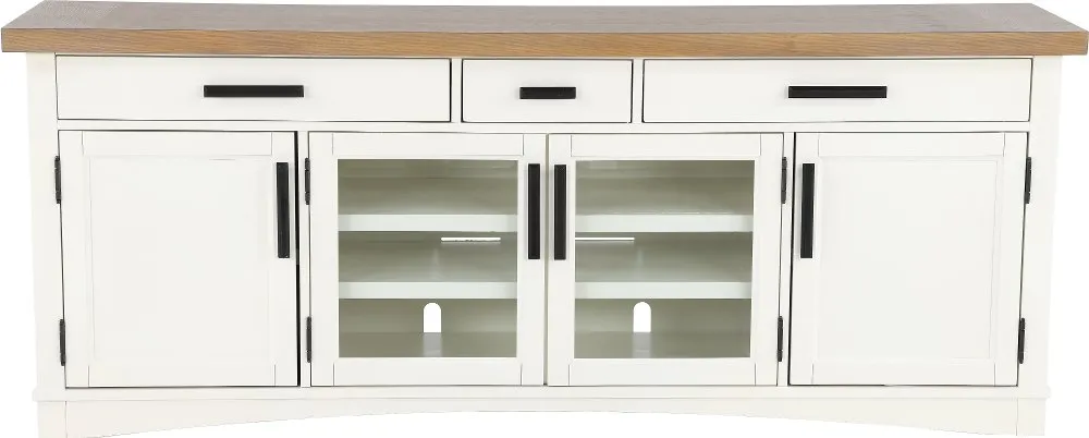 Amy Cotton White 76" TV Stand