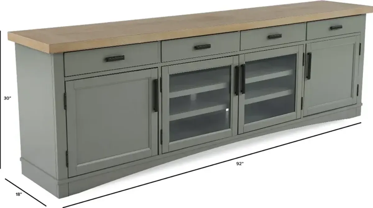 Amy Dove Gray 92" TV Stand