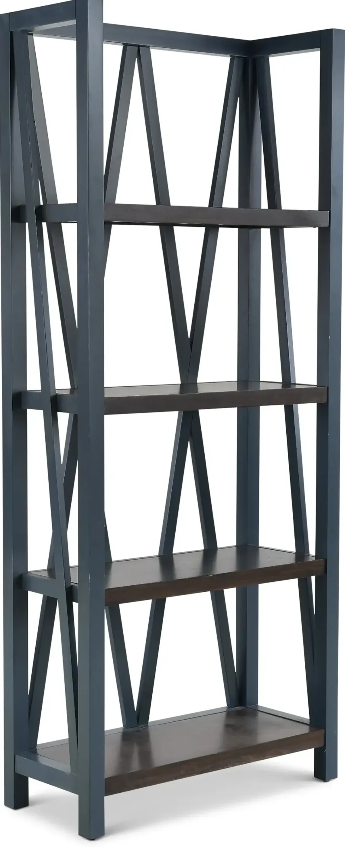 Amy Denim Blue Bookcase