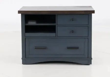 Amy Denim Blue File Cabinet