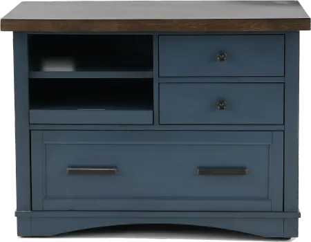 Amy Denim Blue File Cabinet