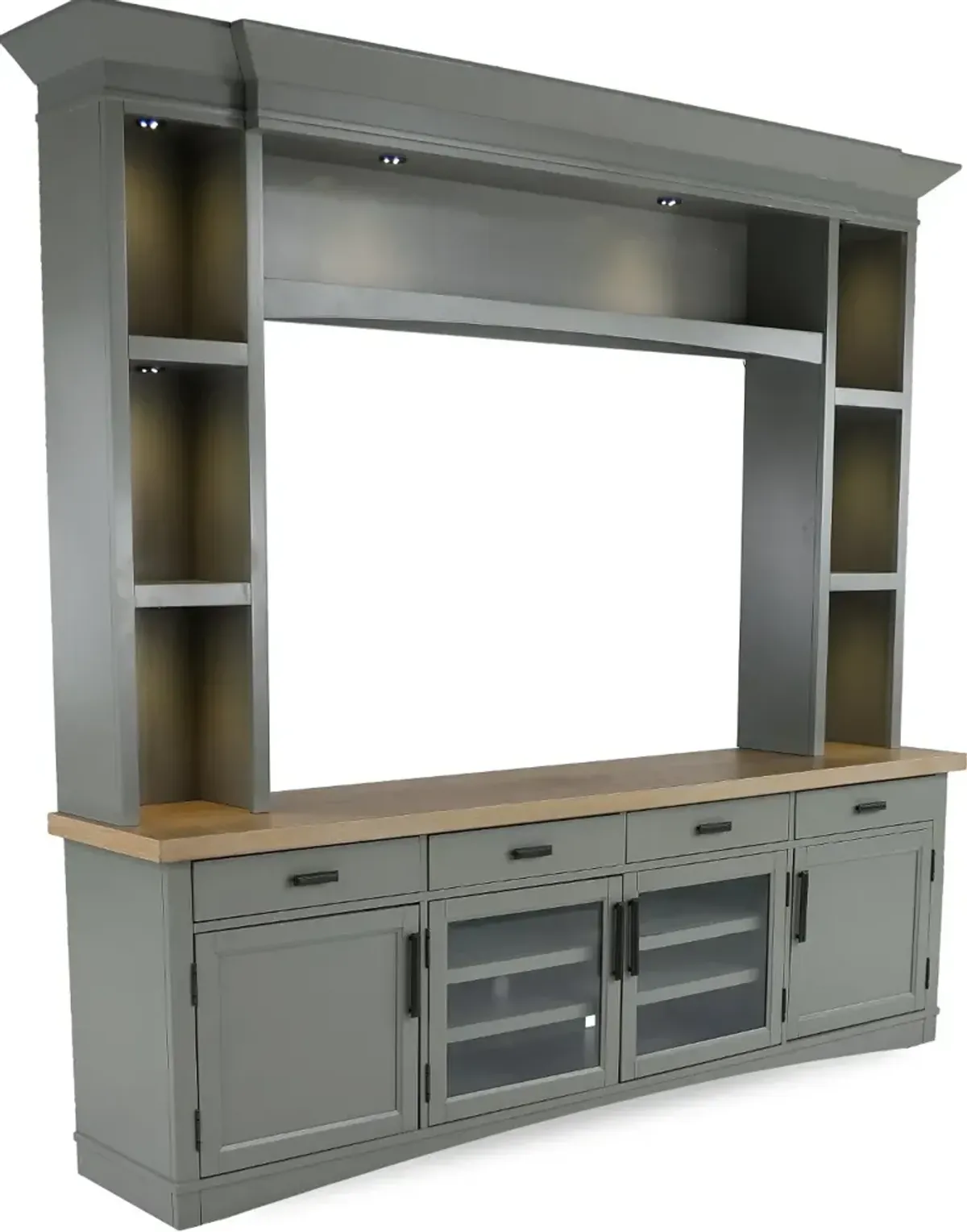 Amy Dove Gray 92" Entertainment Center