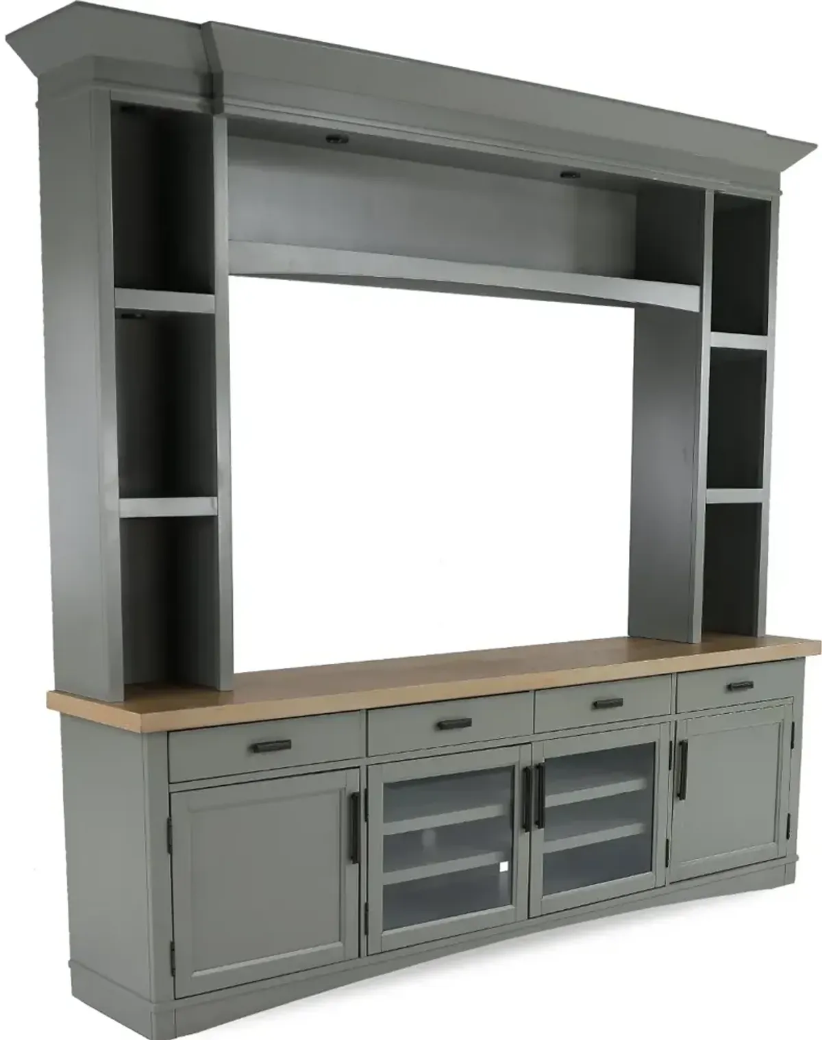 Amy Dove Gray 92" Entertainment Center