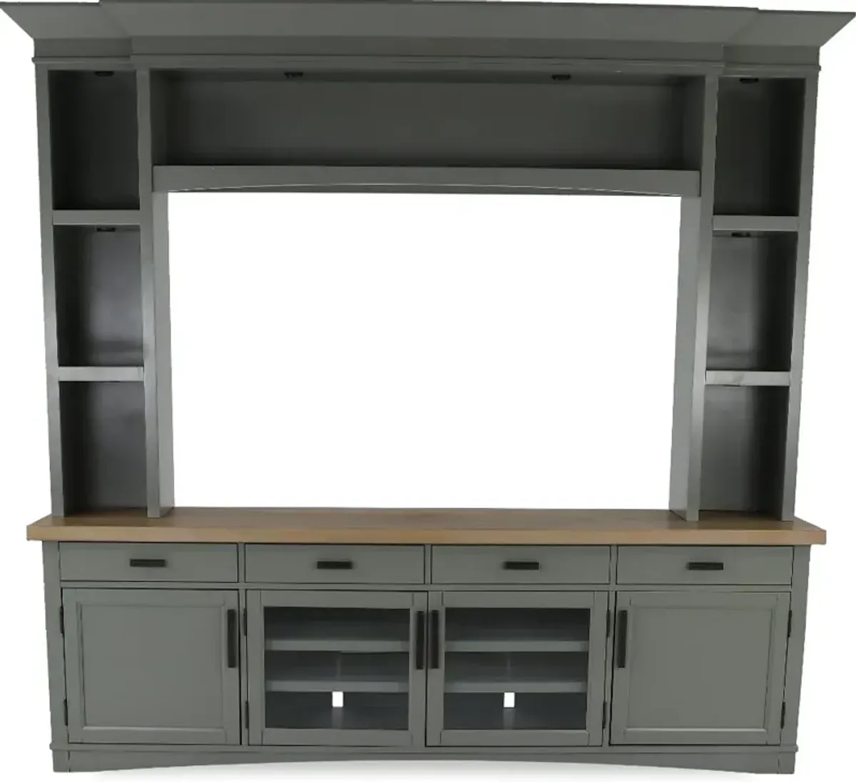 Amy Dove Gray 92" Entertainment Center