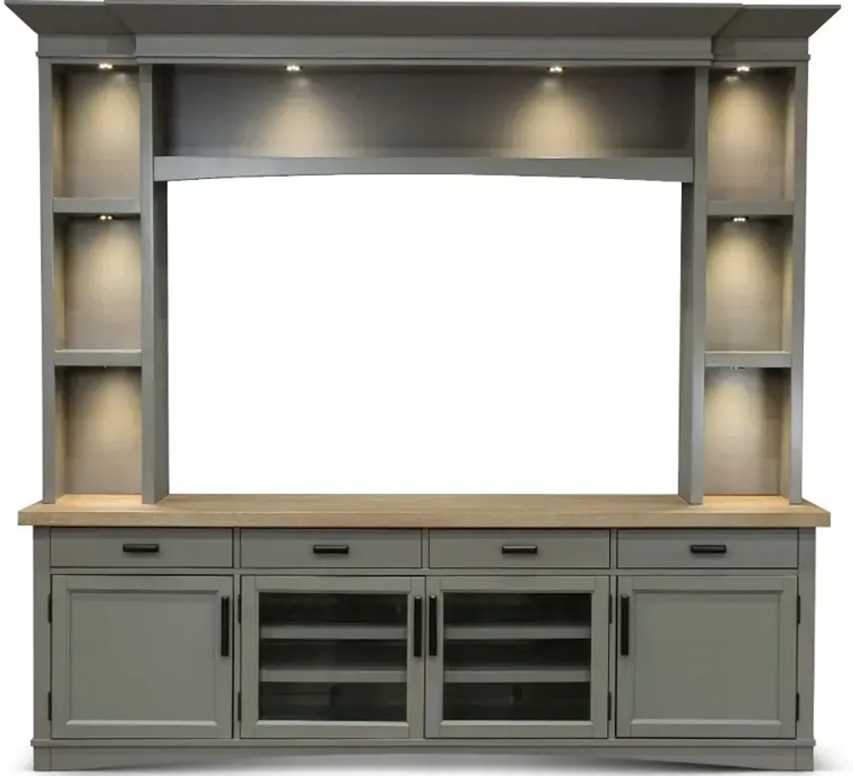 Amy Dove Gray 92" Entertainment Center