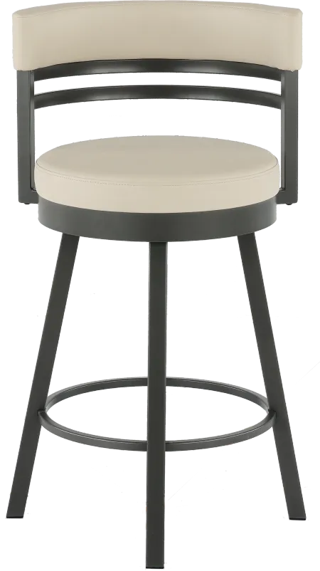 Ronny Oyster White Swivel Counter Height Stool