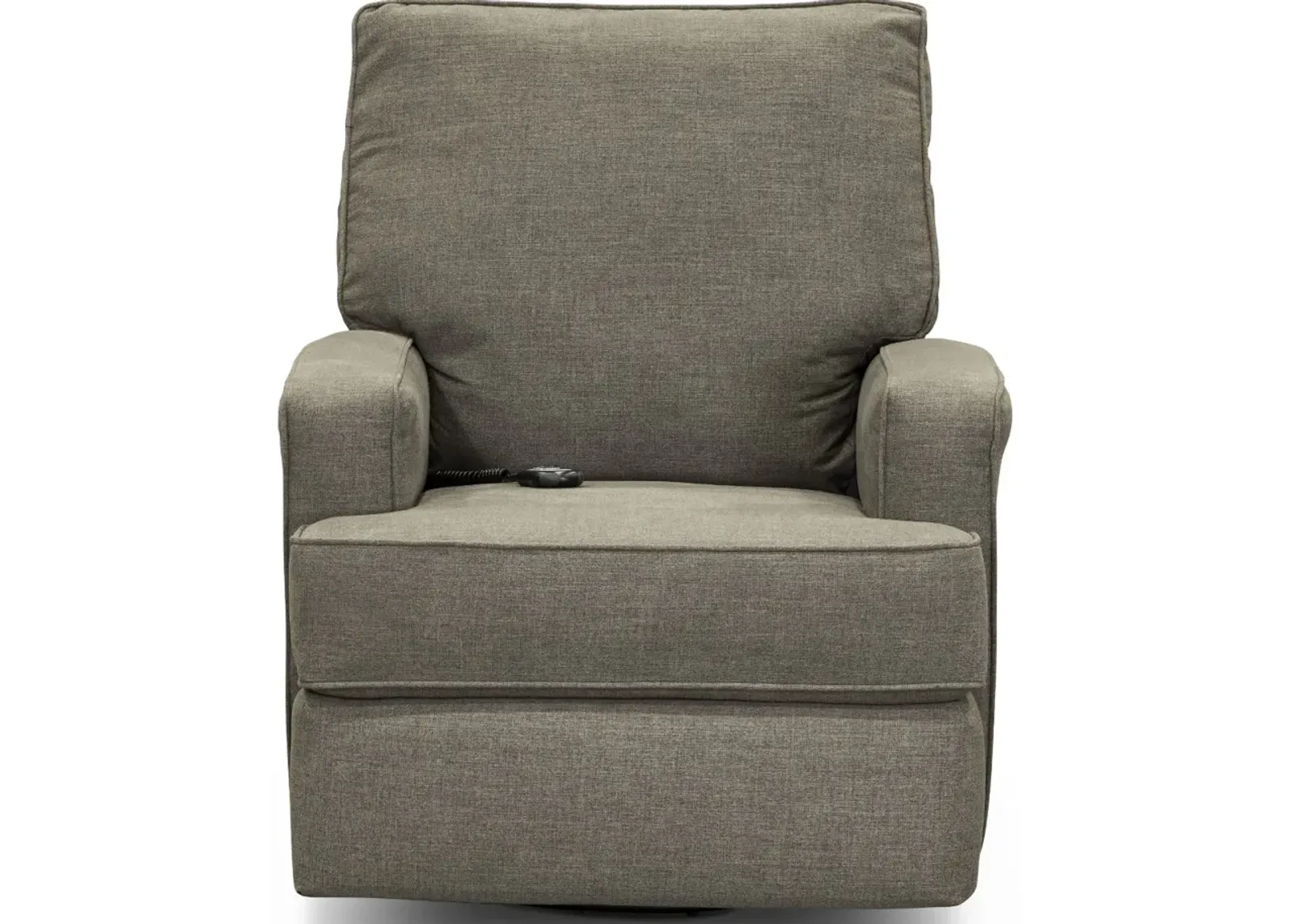 Kersey Pewter Brown Power Swivel Glider Recliner