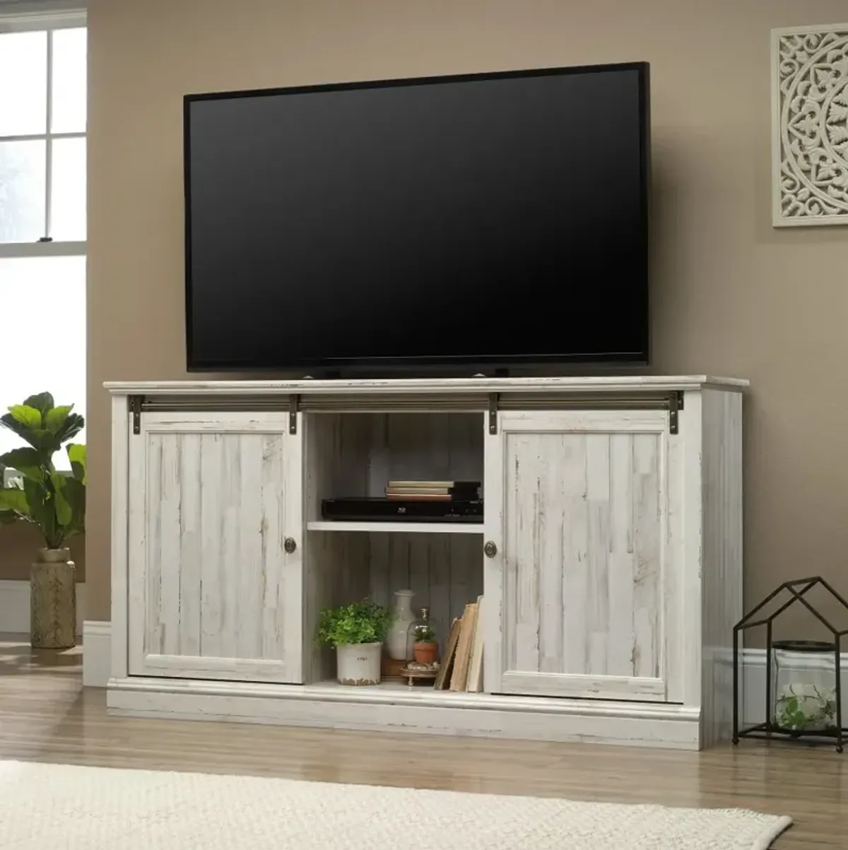 Barrister Lane Antique White 61" TV Stand