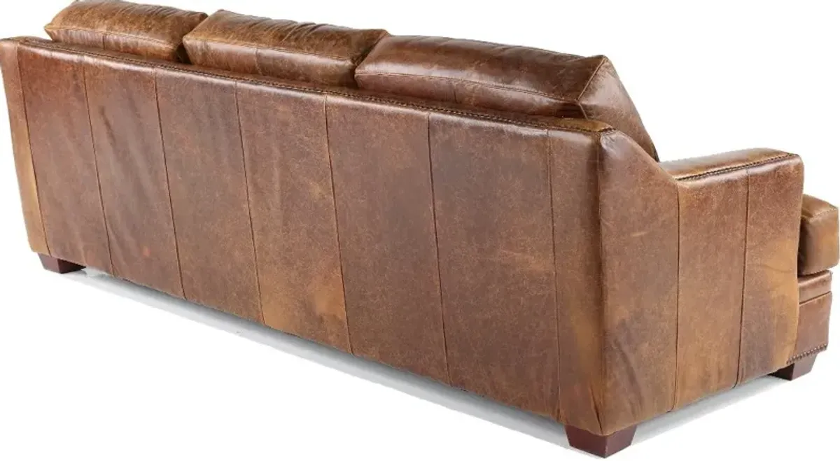 Antique Brown Leather Sofa